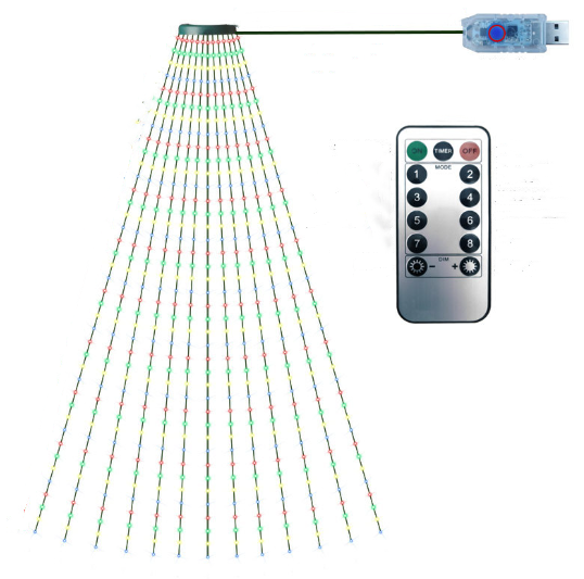 2M Christmas Tree Light Colorful