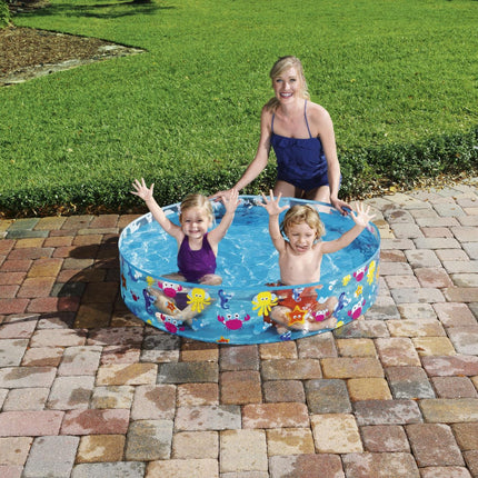 Bestway 1.22m x 25cm Kids Above Ground Pool Sea Life Design Portable