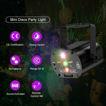 Projector LED RGB Laser Stage Light Party Lights Christmas Decoration