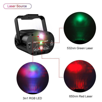 Projector LED RGB Laser Stage Light Party Lights Christmas Decoration