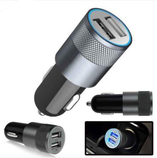 USB Car Charger for Phone Dual USB Adapter Cigarette Lighter Socket