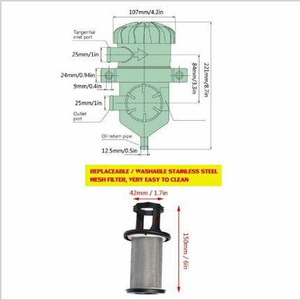 Oil Catch Can Turbo Diesel for Landcruiser Hilux Navara D40 Patrol GU ZD30 4WD - salelink.co.nz