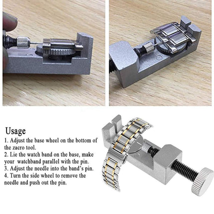 506pcs Watch Repair Tool Kit Back Case Opener Remover Spring Pin Bars Watchmaker