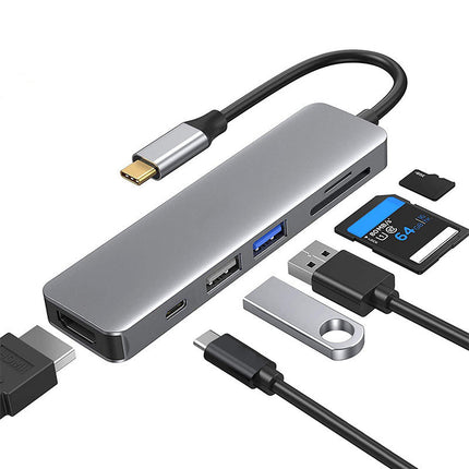 6 in 1 USB C Hub - salelink.co.nz