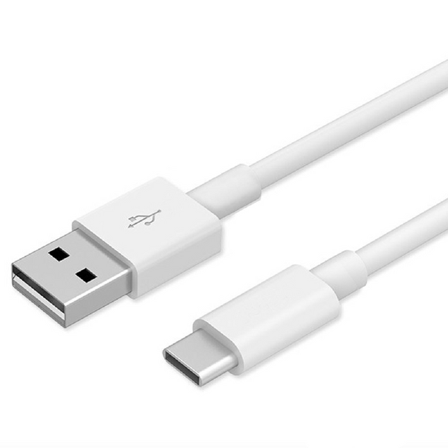 2 Meters USB 2.0 to Type C Charging Cable - White - salelink.co.nz