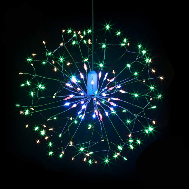 198 LED Hanging Starburst Firework Fairy String Light Lamp Party Xmas Decro - salelink.co.nz
