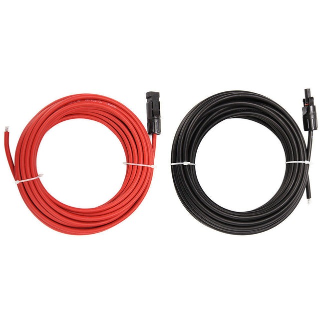 2x 10 m Extension Cable 4mm2 Wire MC4 Connectors Panel Solar to regulator Cable - salelink.co.nz