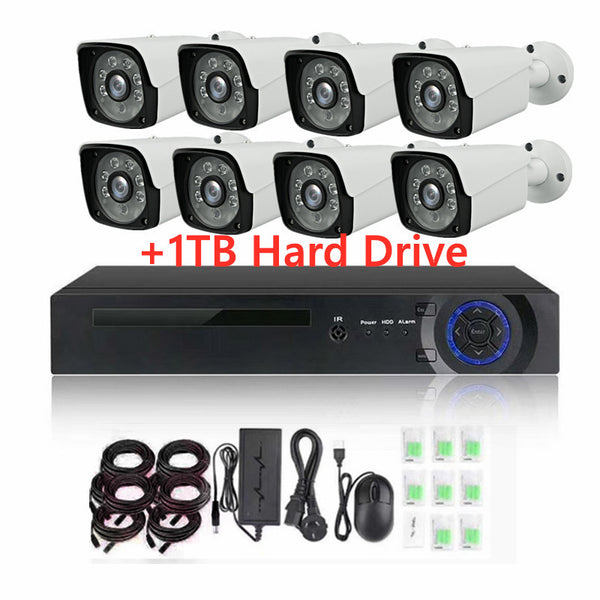 POE Outdoor CCTV Security Camera System + 1TB  Hard Drive