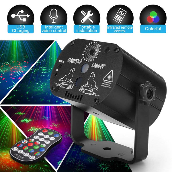 Projector LED RGB Laser Stage Light Party Lights Christmas Decoration