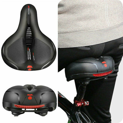 Big Wide Bum Bike Seat Bicycle Saddle Sporty Gel Cruiser Extra Comfort Soft Pad