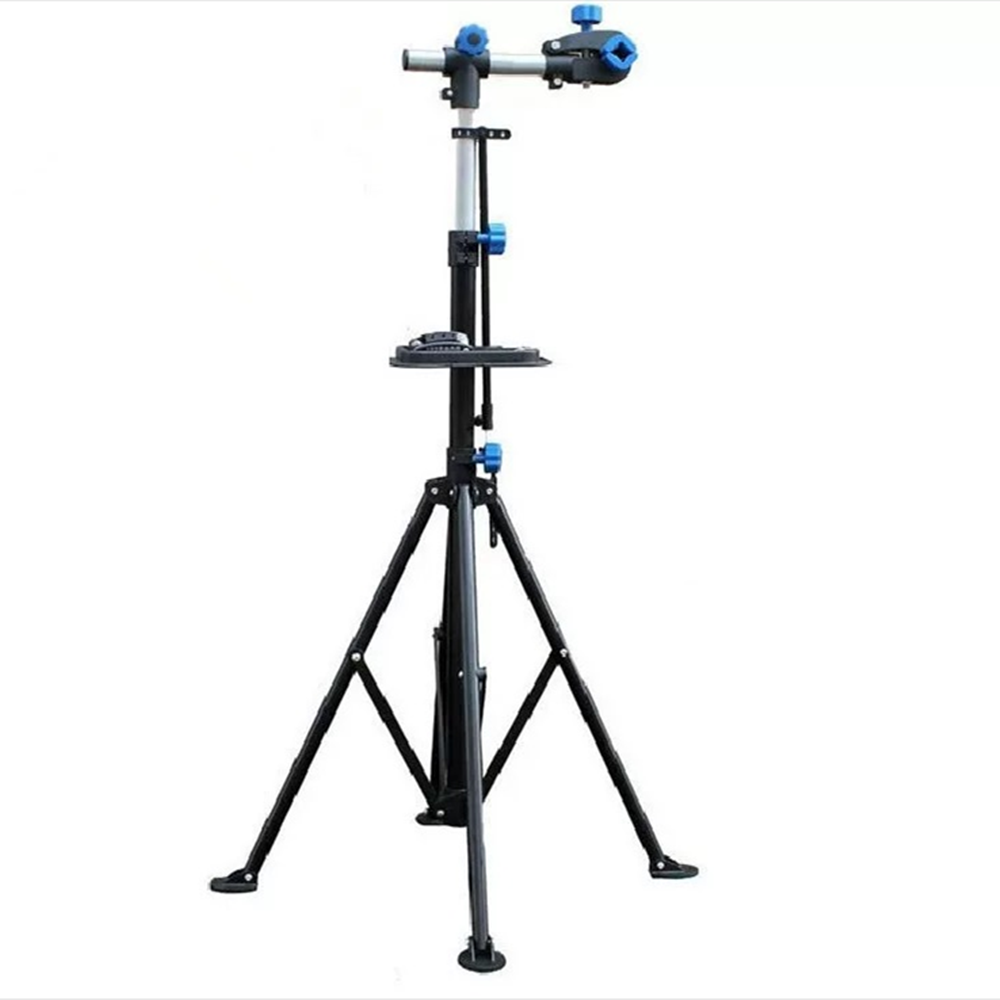 Bike Repair Work Stand With Tool Tray For Home Bicycle Mechanic