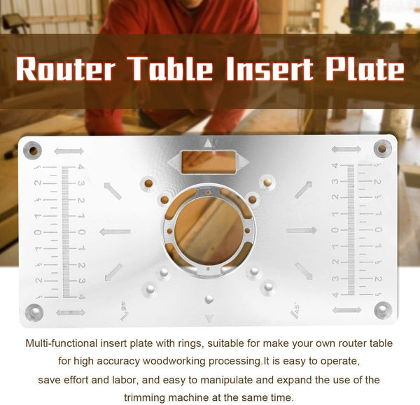 Woodworking DIY Router Table Insert Plate&Ring Power Tool