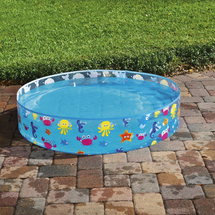 Bestway 1.22m x 25cm Kids Above Ground Pool Sea Life Design Portable