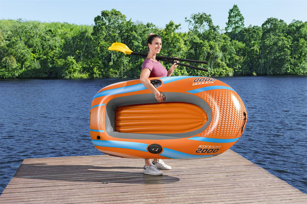 185x97cm Two Persons Inflatable Kayak with Oars, Pump, Repair Patch