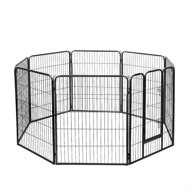 8 Panel Pet Playpen Fold Exercise Cage Fence Enclosure Dog Puppy - salelink.co.nz