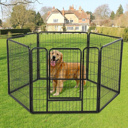 8 Panel Pet Playpen Fold Exercise Cage Fence Enclosure Dog Puppy - salelink.co.nz