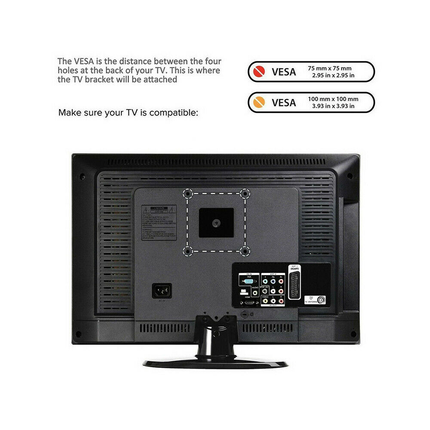TV Wall Mount Bracket LCD LED Monitor 10"-27" TV Holder