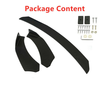 Universal Gloss Black Car Front Bumper Protector Lip Kit - salelink.co.nz