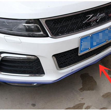 Car Front Bumper Lip Skirt Protector Splitter Body Spoiler Rubber Universal 2.5M