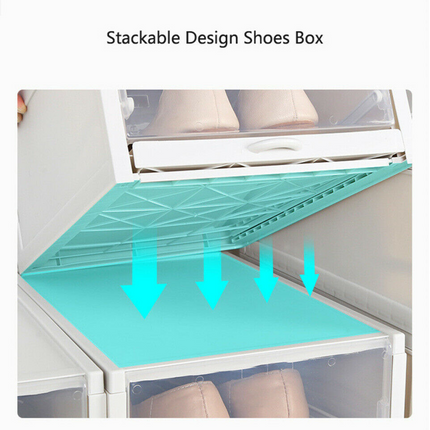 3X Push-pull Shoes Box Rack Foldable Shoe Organizer - salelink.co.nz