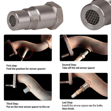 Oxygen O2 Sensor Spacer Adapter Bung Catalytic Converter Fix Check Engine Light - salelink.co.nz