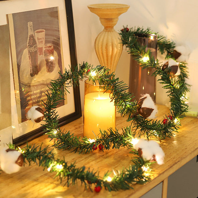 2M Christmas Wreath String Light - salelink.co.nz