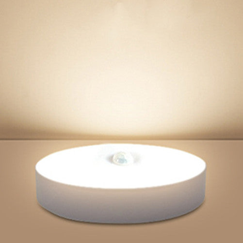 Warm White Motion Sensor LED Night Light Body Induction Lamp USB Rechargeable
