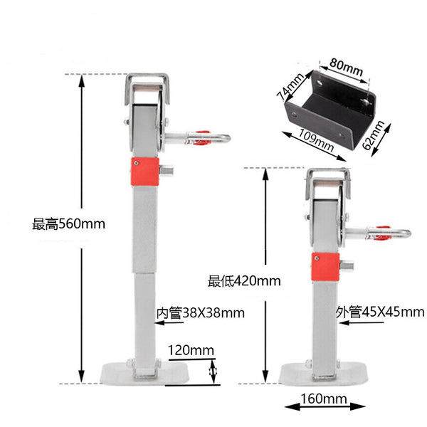 2X 420mm-560mm Drop Down Corner Stabilizer Legs