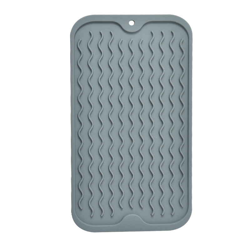 Silicone Dish Drying Mat Grey