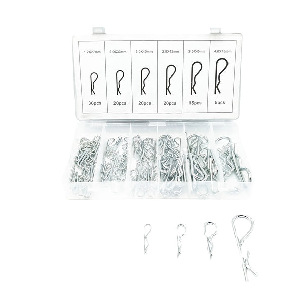 110pcs Car Trailer Hinch Lock pin pins assortment R clip clips