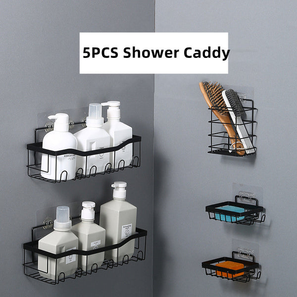 Happy date Shower Corner Shelf Caddy Shower Organizer Corner No Drill Shower  Storage Rust Proof Bathroom Corner Wall Shelf Shampoo Holder 