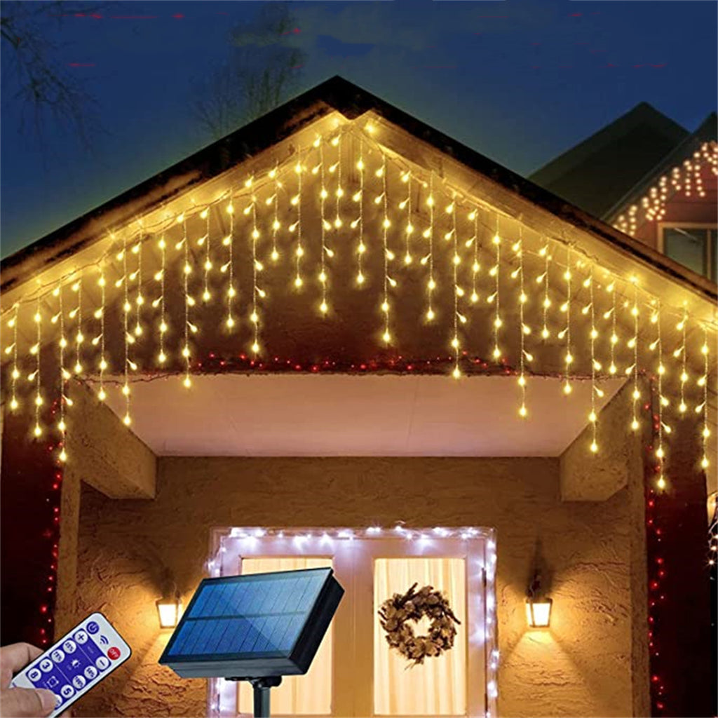 Solar Powered Disco Stage Light Christmas Lights Outdoor Rechargeable Bulb  Hanging Lamp Xmas Garden Decor Camping Party Lights