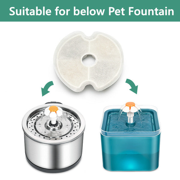 4PCS Filter for Pet Cat Water Fountain Feeder
