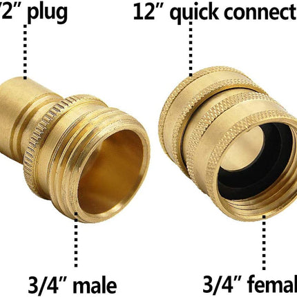 Pressure Washer Adapter Set, Quick Disconnect Kit, M22 Swivel to 3/8'' Quick Connect 3/4" to Quick Release - salelink.co.nz