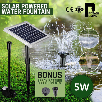 5w Solar Powered Submersible Water Pump Kit Garden Pond Panel - salelink.co.nz