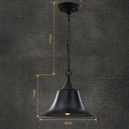 Industrial Pendant Light Hanging Ceiling Lamp Metal Black - salelink.co.nz