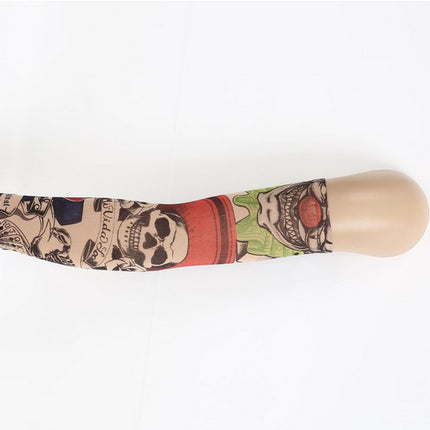 Pack of 6 Arm Sleeve Stretch Costume Fake Tattoo Stocking - salelink.co.nz