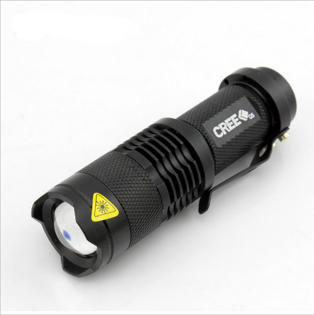 CREE Q5 LED Zoomable Focus Bright Flashlight Torch 220LM Light - salelink.co.nz