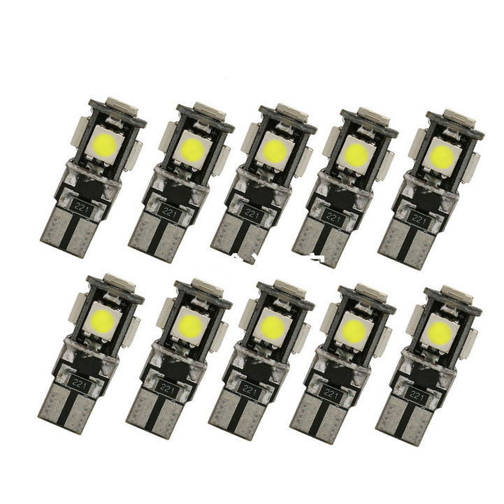 10PCS T10 Wedge 5SMD Parker Number Plate LED Bulbs W5W 194 168 131 WHITE CANBUS - salelink.co.nz