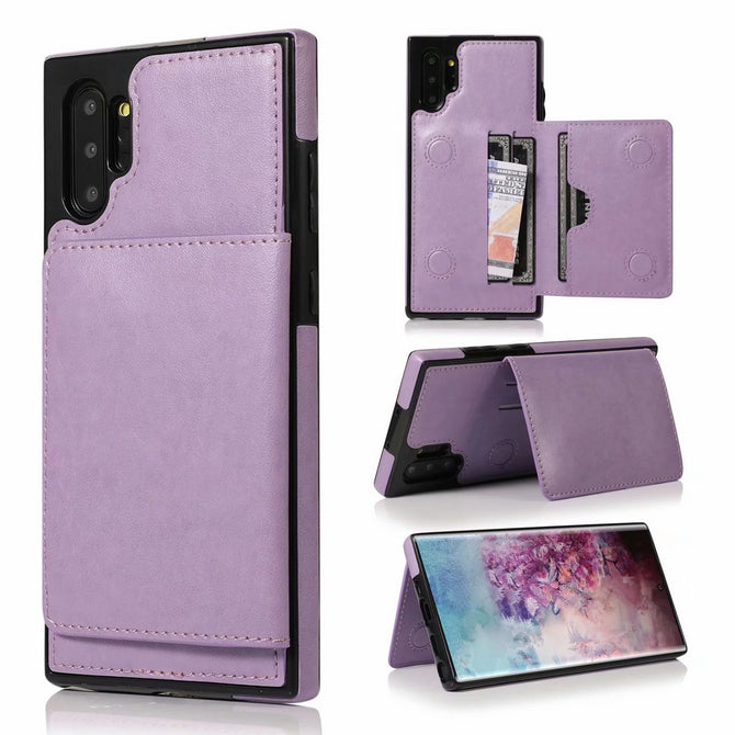 Samsung Note 10 Case Back Flip Wallet PU Leather Cover with Card Slots