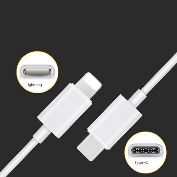 PD QC Fast Charging Lightning To USB Type C Cable Apple iPhone 11 Pro Max X iPad - salelink.co.nz