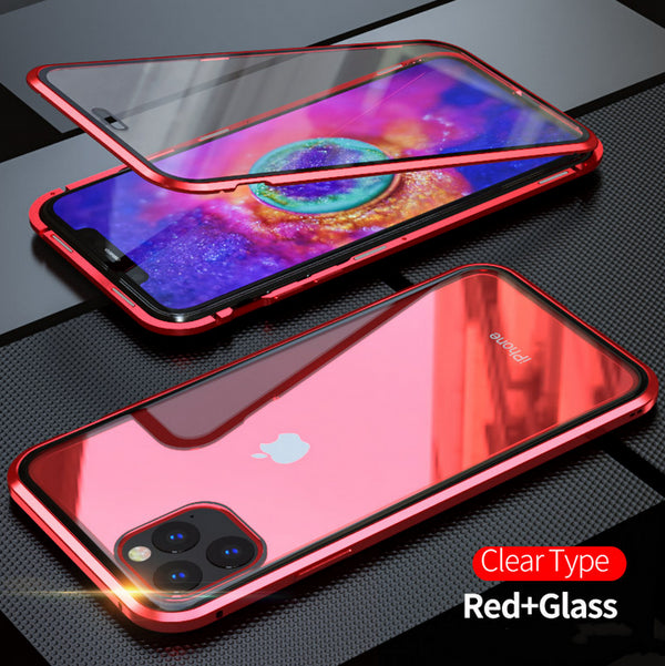 iPhone 11 Pro Case Magnetic Glass Case Full Cover Shockproof - salelink.co.nz