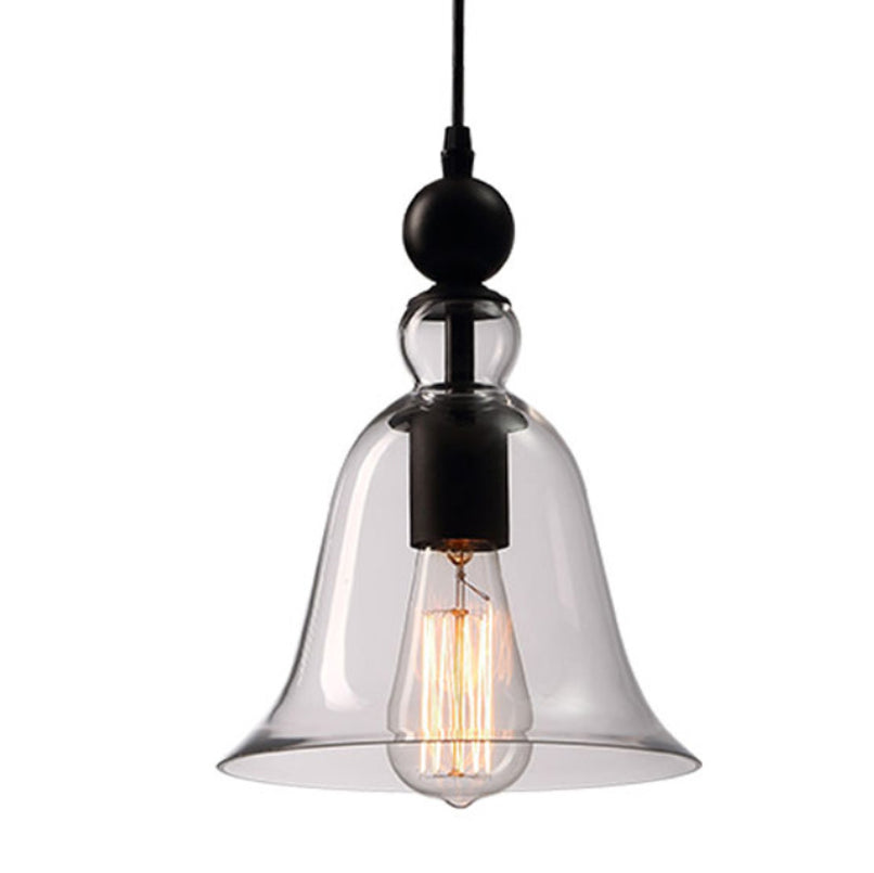 Glass Bell Pendant Hanging Light Lamp Vintage - salelink.co.nz