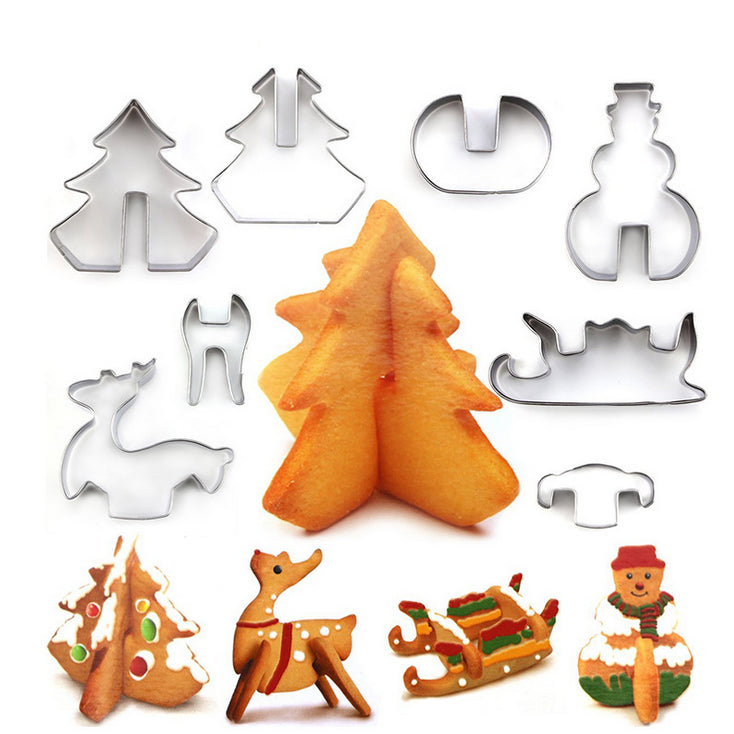 3D Christmas Cookie Biscuit Baking Molds Moulds