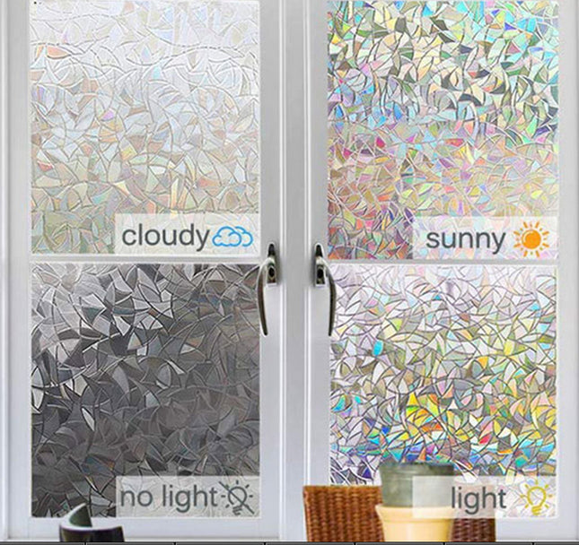 45cmx200cm 3D Rainbow Window Film - salelink.co.nz