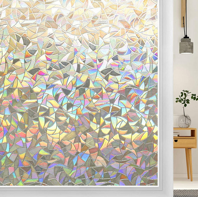 45cmx200cm 3D Rainbow Window Film - salelink.co.nz