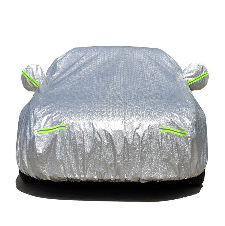 YXL Aluminum Waterproof Outdoor Car Cover Double Thick Rain UV Resistant SUV