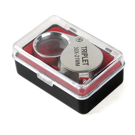 Loupe Magnifier Pocket Jewellers Eye Jewelry Magnifying Glass 30 x 21mm Jewelers - salelink.co.nz