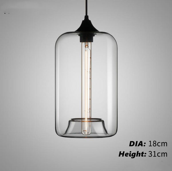 Clear Lampshade Glass Pendant Hanging Light