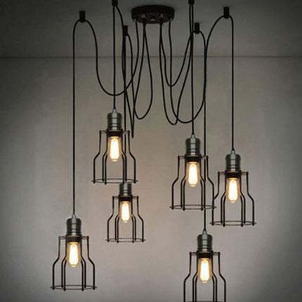 Spider Cage Ceiling Pendant Light 6 Heads